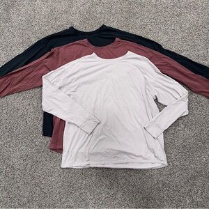 Vuori women’s long sleeve feather tee set of 3